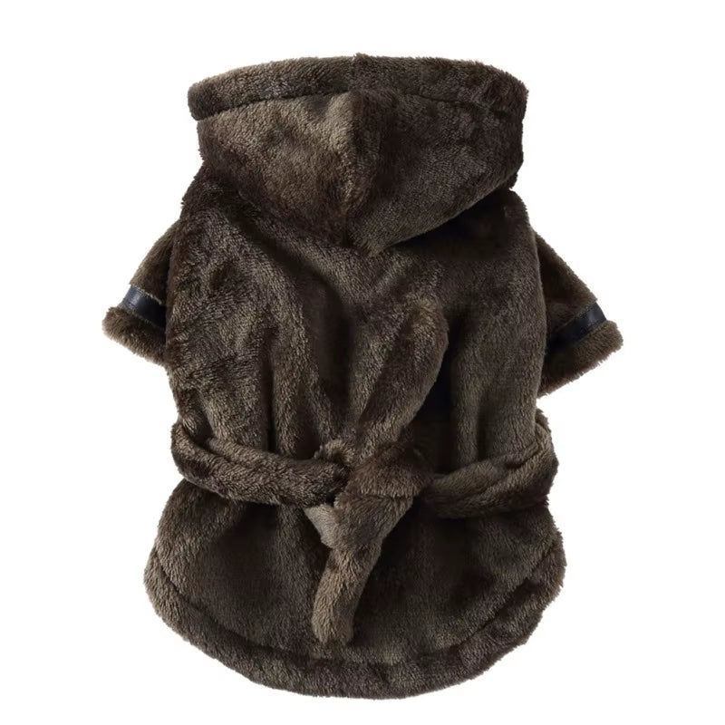 Pawdry Hooded Bathrobe – Ultra-Absorbent Towel Pajama for Clean, Comfy Dogs