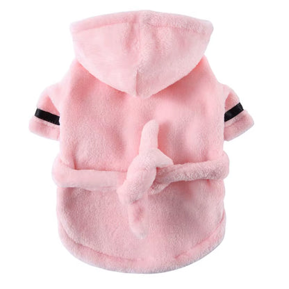 Pawdry Hooded Bathrobe – Ultra-Absorbent Towel Pajama for Clean, Comfy Dogs